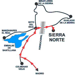 Escuela de Herradores y Centro de Formacion Ecuestre Sierra Norte, mapa de como llegar